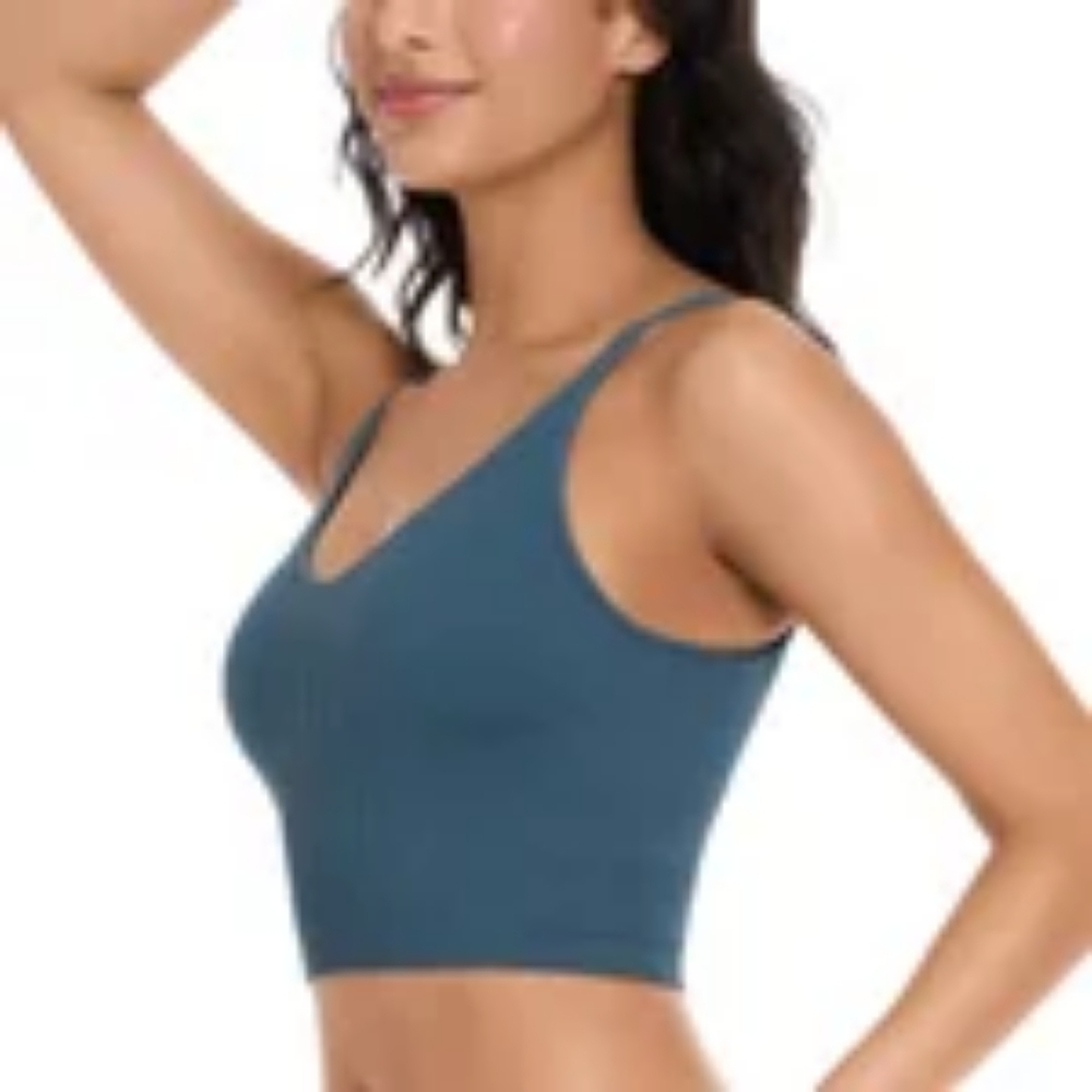 Lemon Women's Ribbed Longline Bra, 2-pack - Picture 3 of 6